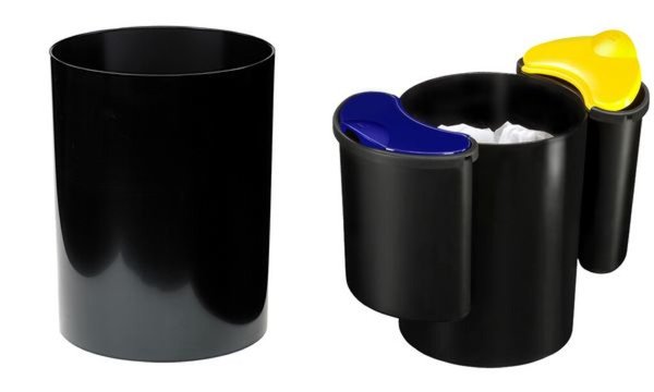 Image CEP Papierkorb CONFORT mit Nasseins ätzen, schwarz/gelb/blau (52535229)