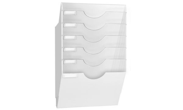 Image CEP Wandprospekthalter ReCeption, D IN A4, 6 Fächer, weiß (52535178)