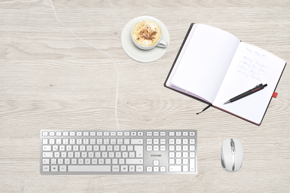 Image CHERRY Keyboard KC 6000 Slim silber/weiß