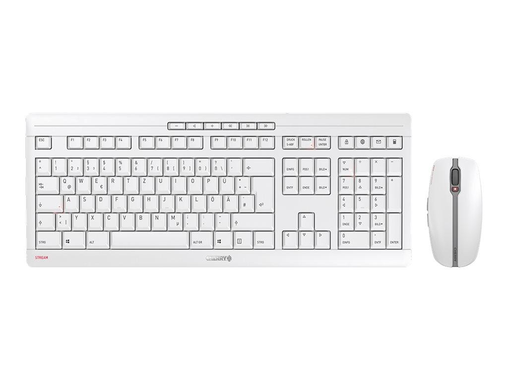 Image CHERRY Stream Desktop DE-Layout, USB, inkl. Maus, pale grey