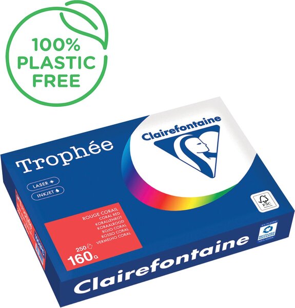 Image Kopierpapier,A4 160g, 250Blatt Trophee Intensiv, korallenrot