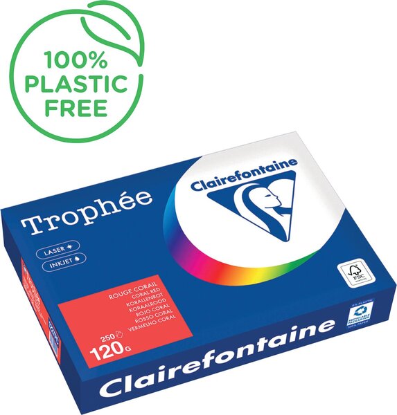 Image Kopierpapier,A4 120g, 250Blatt Trophee Intensiv, korallenrot