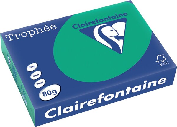 Image Clairalfa Universal-Papier Trophée, A4, 80 g, tannengrün