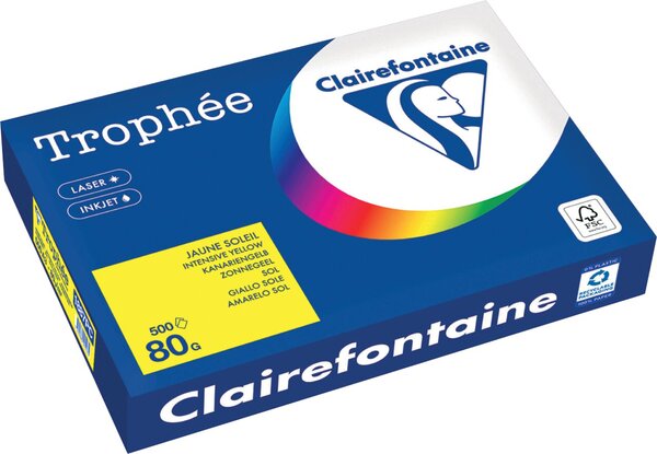 Image Kopierpapier,A3 80g, 500Blatt Trophee Intensiv, kanariengelb