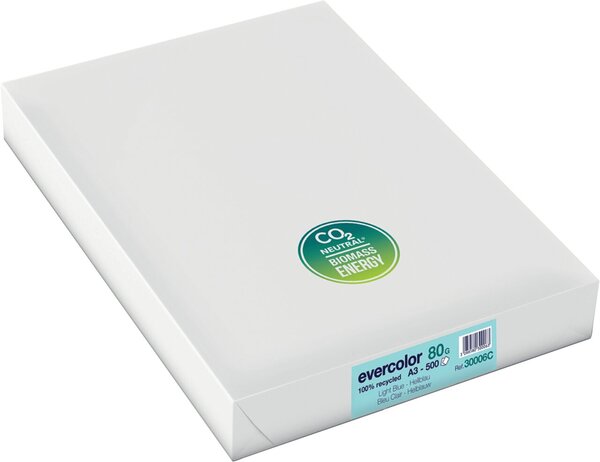 Image Kopierpapier, A3 80g, 500 Bl-hellblau Farbiges Kopierpapier - Recycling