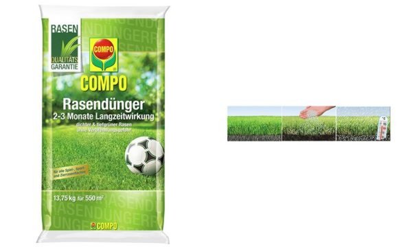Image COMPO Rasendünger mit Langzeitwirku ng, 13,75 kg für 550 qm (60010082)