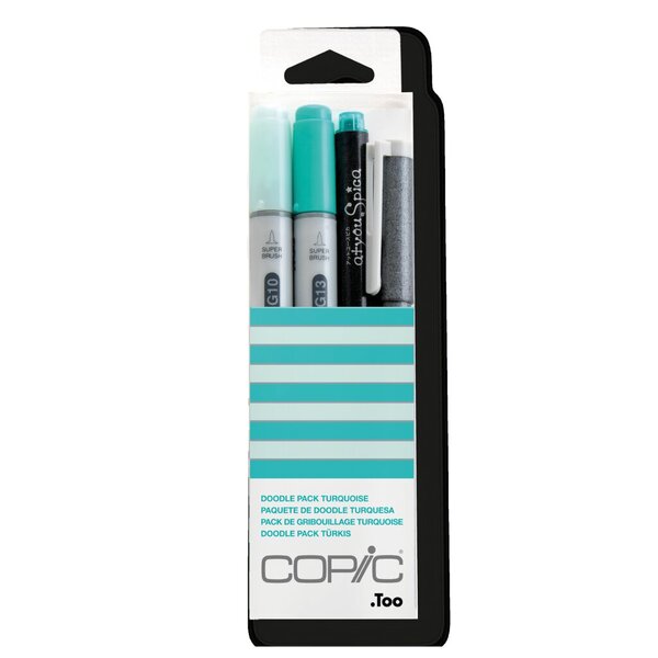 Image COPIC Marker ciao, 4er Set "Doodle Pack Turquoise" Der Marker zum Layouten, Ski