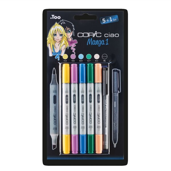 Image COPIC Marker ciao 5+1 Set, Manga 1 Der Marker zum Layouten, Skizzieren und Illu
