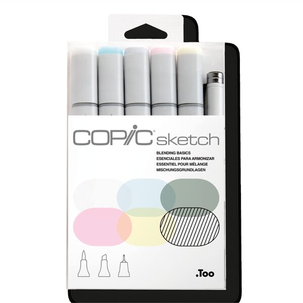 Image COPIC Marker sketch, 6er Set "Blending Basic" Tinte auf Alkoholbasis, schnell t