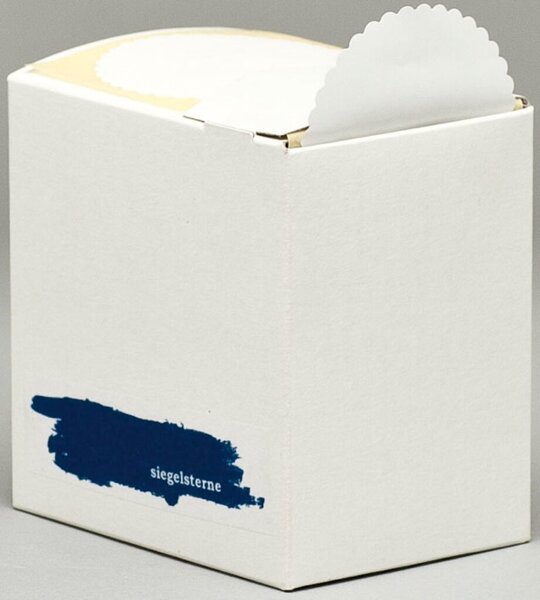 Image Siegelsterne weiß, Ø 60 mm, sk gewellter Rand