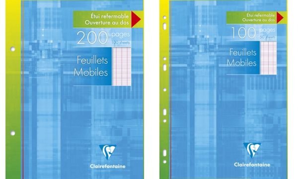 Image Clairefontaine Feuillets mobiles, A 4, Séyès, 100 pages (87000383)