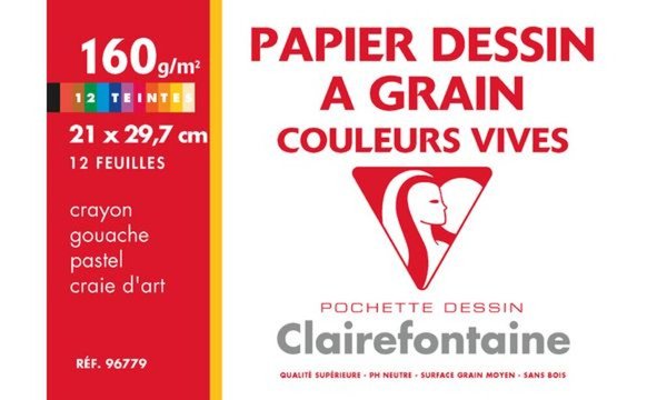 Image Clairefontaine Künstlerpapier à Gr ain, 210 x 297 mm (87000404)