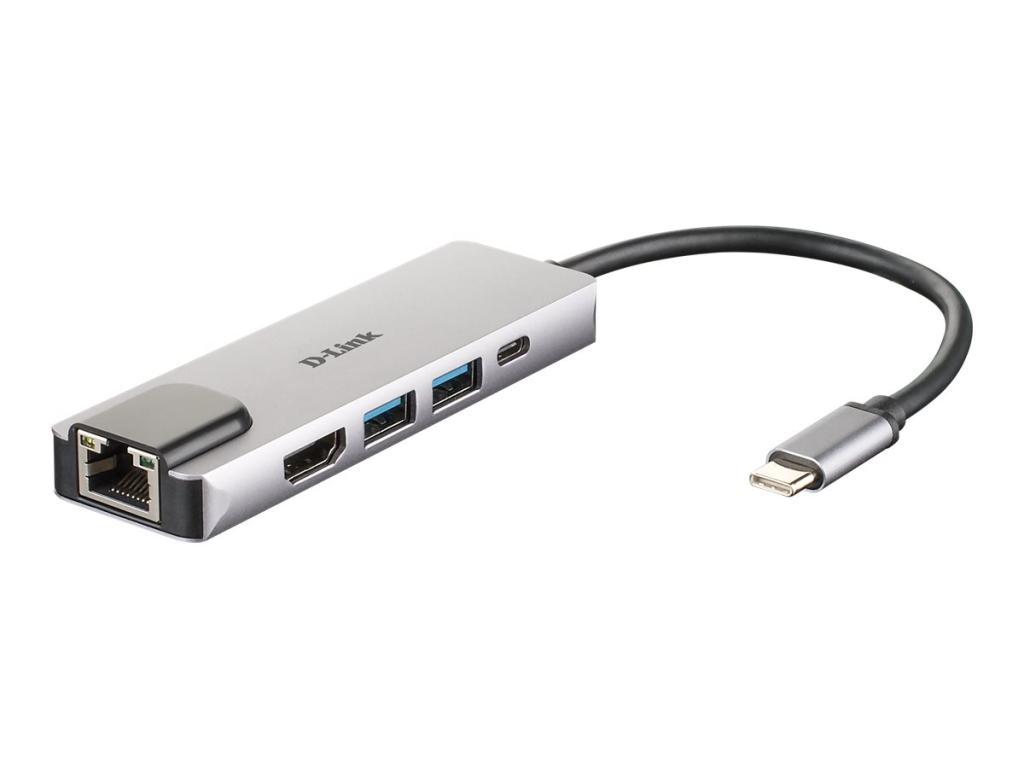 Image D-LINK USB-C 5-Port USB 3.0 Hub mit HDMI und Ethernet und USB-C Ladeanschluss