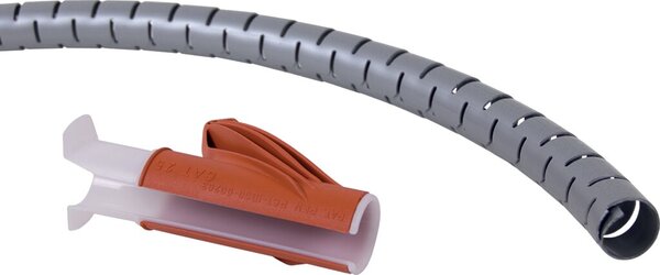 Image Addit Kabelschlucker mit Einzugshilfe silber Ø 15mm x 3m, 2 Jahre Garantie