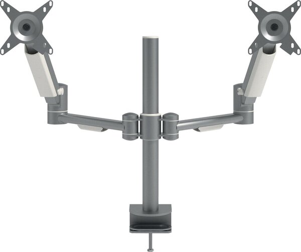 Image Viewmate plus Doppel-Monitorarm silber für Schreibtische, Höheneinstellungs-