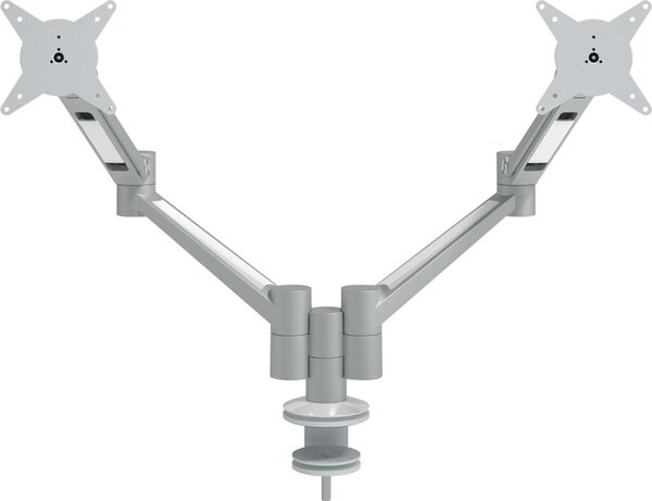 Image Viewlite plus Doppel- Monitorarm für Schreibtische, silber, dynamischer