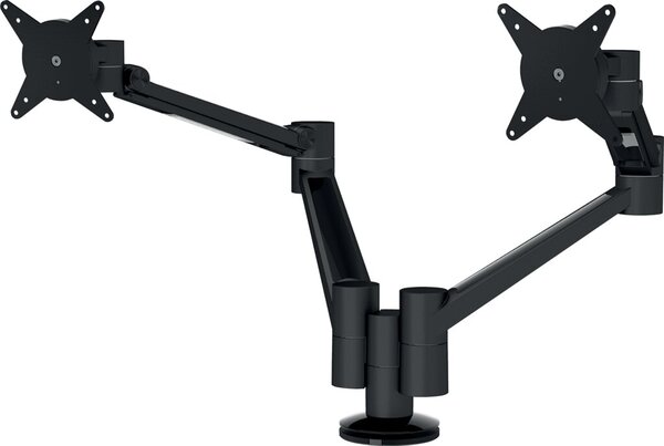Image Viewlite plus Doppel- Monitorarm für Schreibtische, schwarz, dynamischer