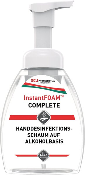 Image Schaum-Handdesinfektion Deb Instant FOAM Complete, 250 ml, Pumpflasche