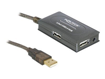 Image DELOCK Kabel USB 2.0 Verlaengerung+Hub aktiv 10m