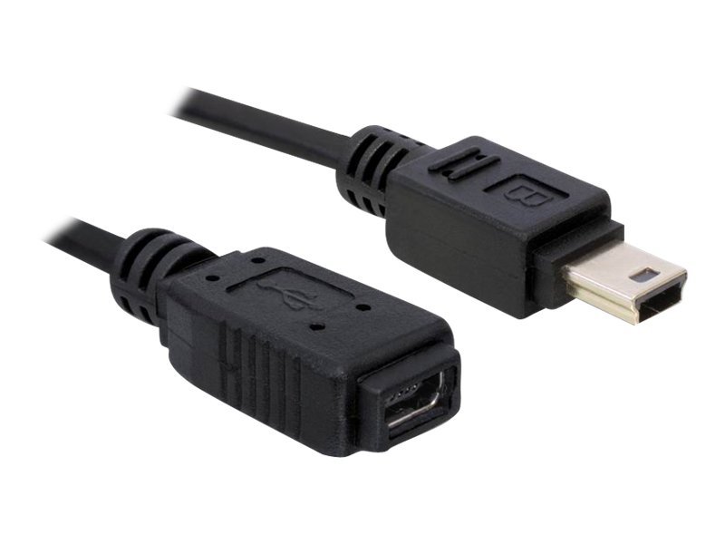 Image DELOCK Kabel USB 2.0 mini B Verlaeng. St/Bu  1m