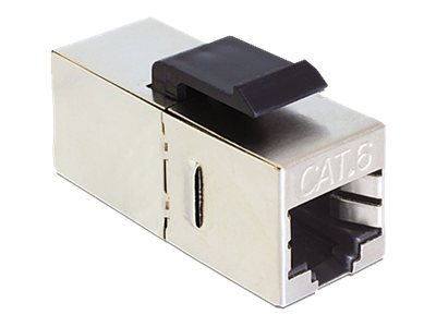 Image DELOCK Keystone Modul RJ45 Cat6a Bu/Bu | mit Kabel