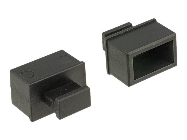 Image DELOCK Staubschutz für SFP Schacht mit Griff 10 Stück schwarz