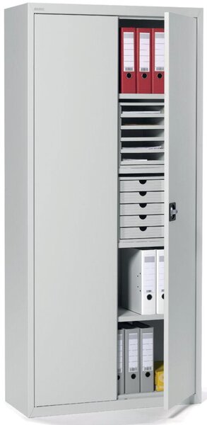 Image Stahlschrank Flügeltüren,1950x920x420, 5 Ordnerhöhen, Gewicht 46kg,lichtgrau,