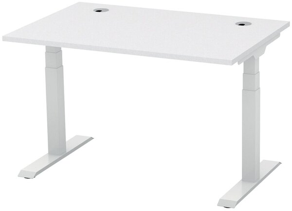 Image Schreibtisch FLEX MODUL 1200 mm höhenverstellbar, Dekor lichtgrau