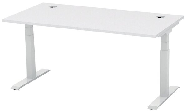Image Schreibtisch FLEX MODUL 1600 mm höhenverstellbar, Dekor lichtgrau