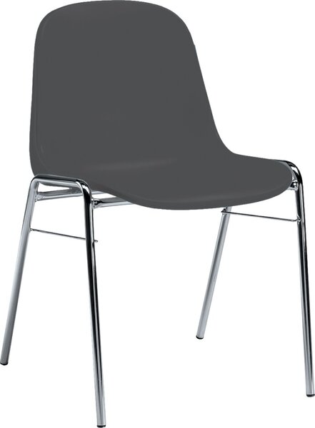 Image Besucherstuhl mit Chromgestell ergonomische Sitzschale