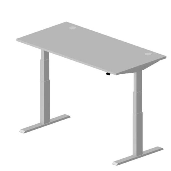 Image Sitz-/Stehschreibtisch Lichtgrau Modell: Comfort