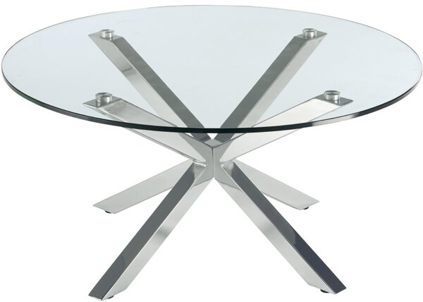 Image Glastisch XITTA, Chrom/Glas ESG-Sicherheitsglas, rund