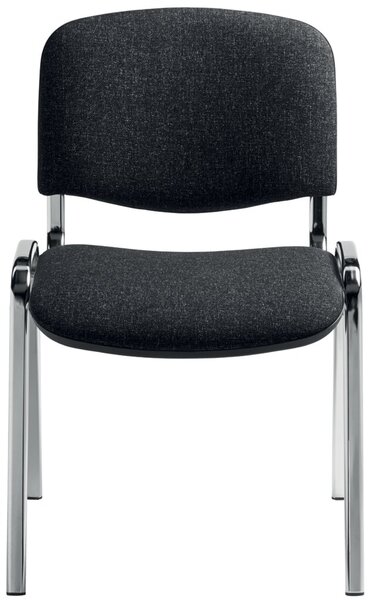 Image Besucherstuhl mit Chromgestell, anth. gepolsterte Sitz- und Rückfläche