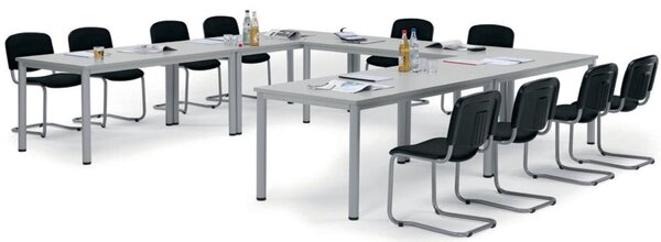 Image Besprechungstisch BASE-MODUL Q, Platte,nstärke 25 mm, Platte,lichtgrau