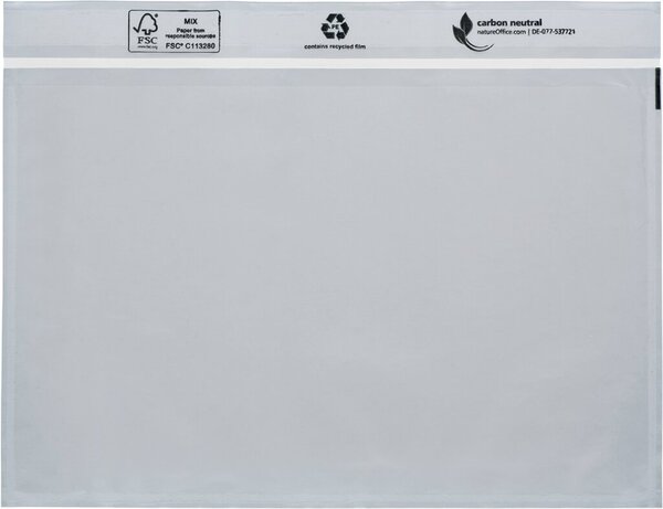 Image UNIPACK Begleitpapiertasche C5, ohne Druck, transparent