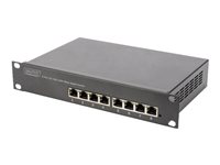 Image DIGITUS 25,4cm 10Zoll 8-Port Gigabit Ethernet Switch 8 x 10/100/1000Mbps RJ45 i