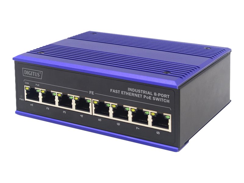 Image DIGITUS 8-Port Fast Ethernet PoE Swit.