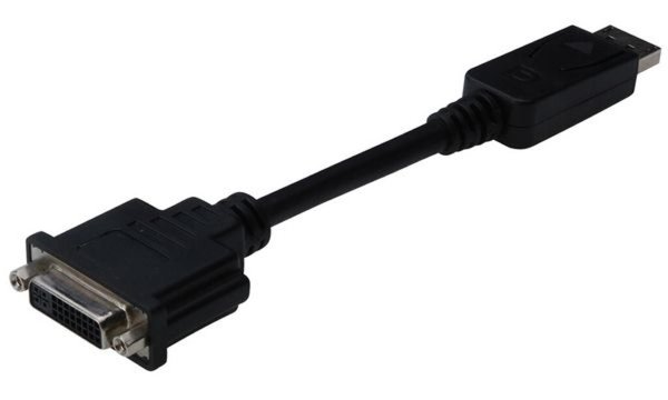 Image DIGITUS Adapterkabel DisplayPort Stecker auf DVI-I 24+5 Buchse 0,15m AWG28 dopp
