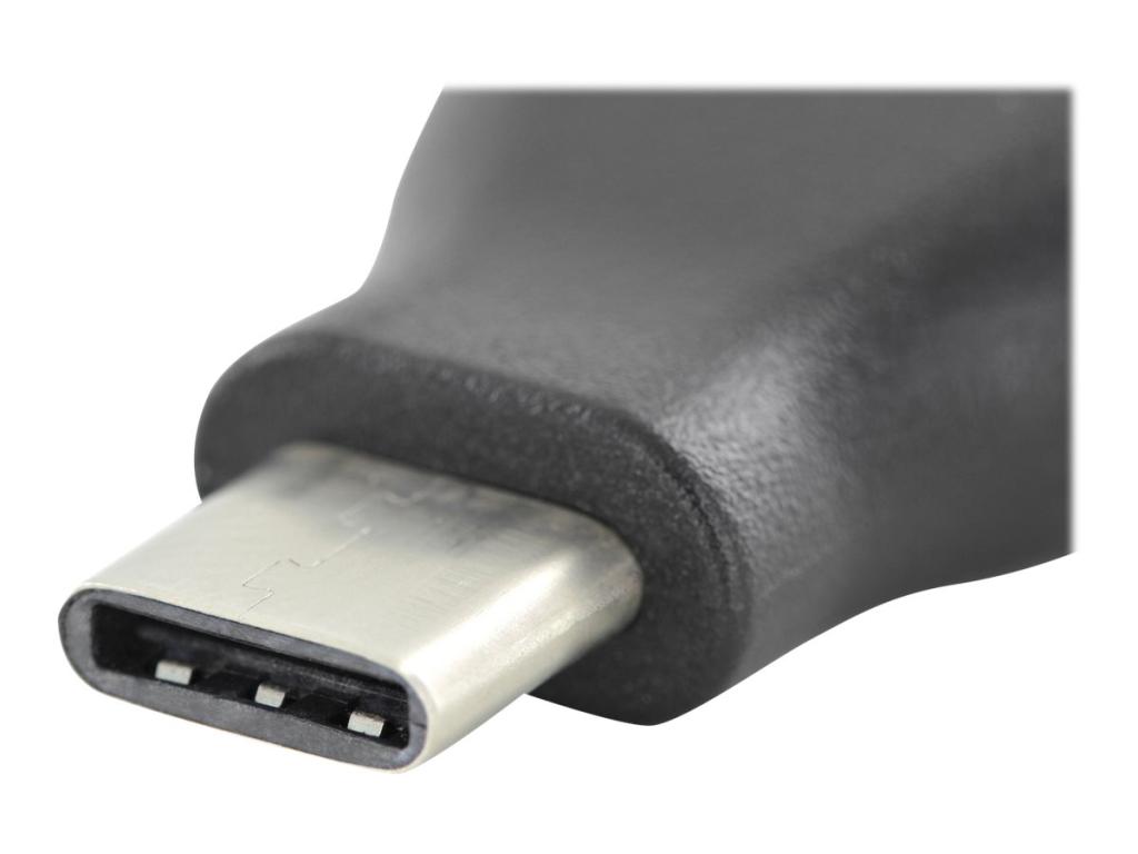 Image DIGITUS Assmann USB-Adapter 9-polig USB Typ A W bis C M geformt Schwarz (AK-300