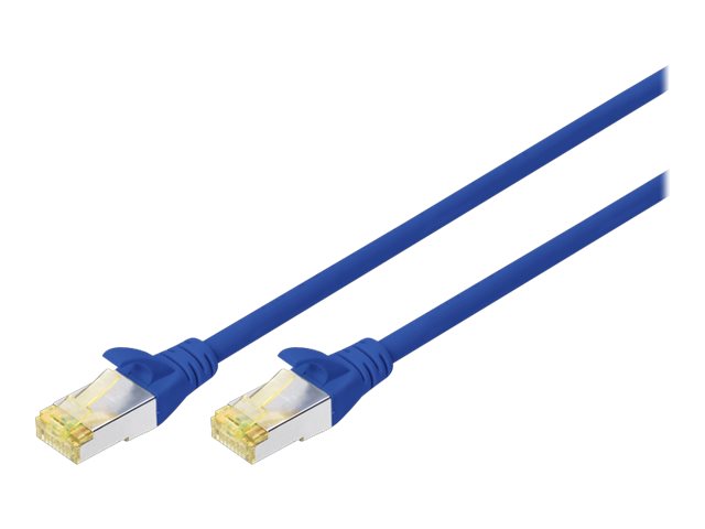 Image DIGITUS CAT 6A S-FTP Patchkabel Cu LSZH AWG 27/7 Länge 2m 10 Stück Farbe Blau