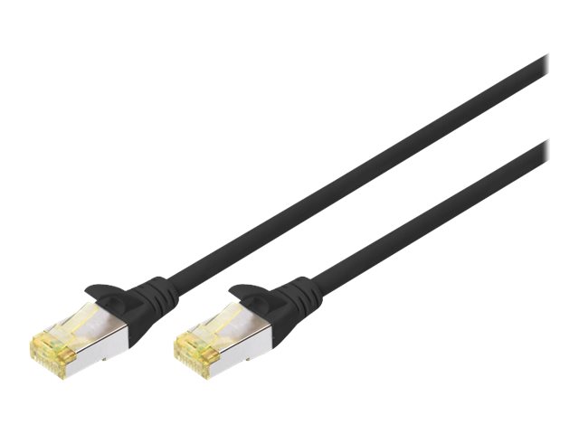 Image DIGITUS CAT 6A S-FTP Patchkabel Cu LSZH AWG 27/7 Länge 3m 10 Stück Farbe schwarz