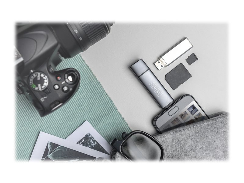 Image DIGITUS DA-70886 - Kartenleser (SD, microSD) - USB 3.0/USB-C