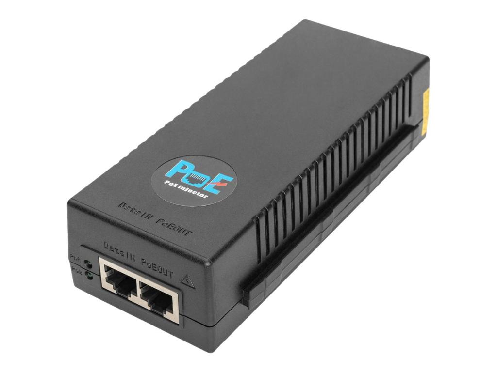 Image DIGITUS DN-95108 10 Gigabit Ethernet PoE+ Injector 802.3at Power Pins3/6+ 1/2- 
