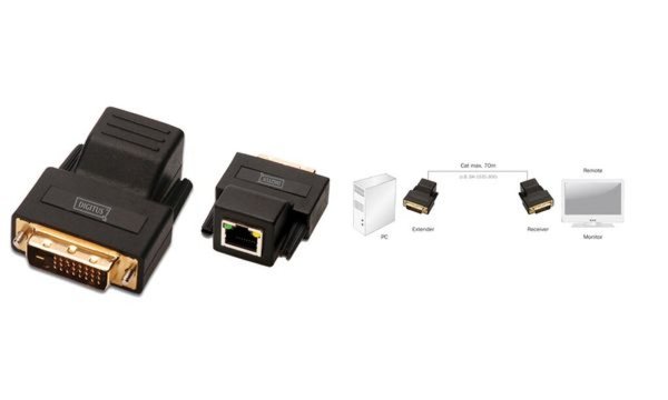 Image DIGITUS DVI Extender ueber Cat5 50m 1920x1200