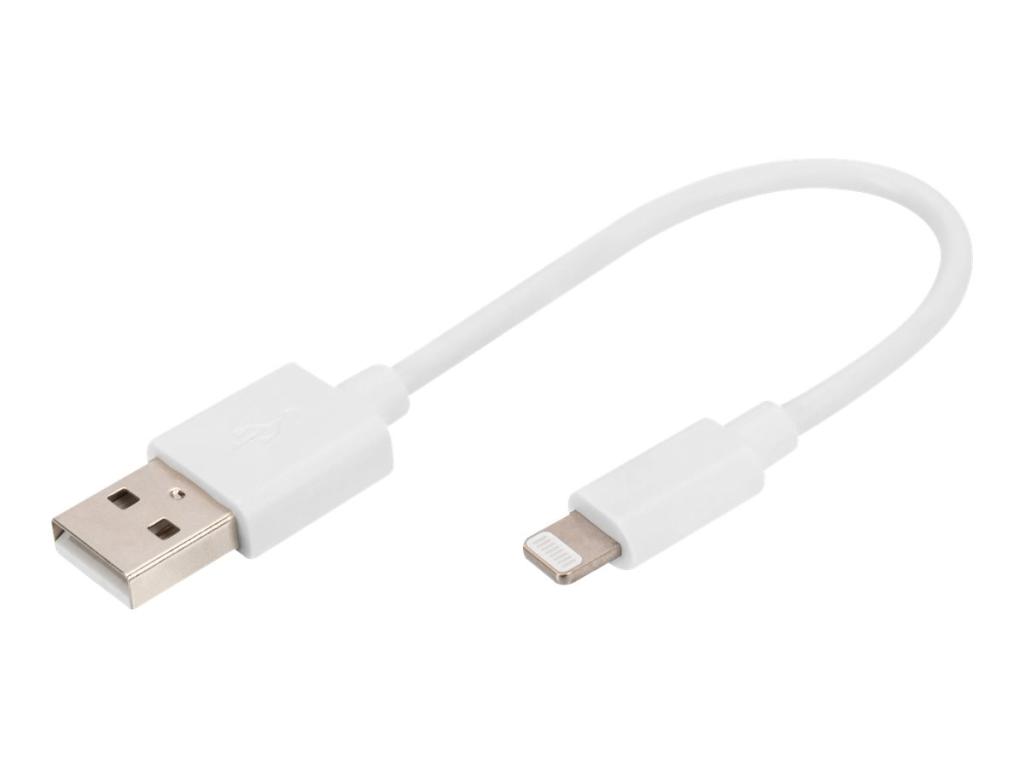 Image DIGITUS Daten- & Ladekabel, Apple Lightning - USB-A, 0,15 m