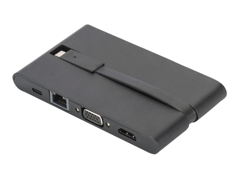 Image DIGITUS Dockingstation USB3.0/C  9xBu Universal Travel sw