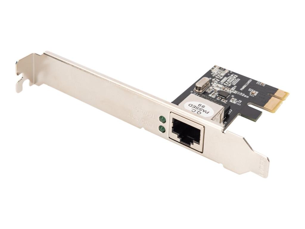 Image DIGITUS Gigabit Ethernet PCI Express Card 32-bit low profile bracket Realtek RT
