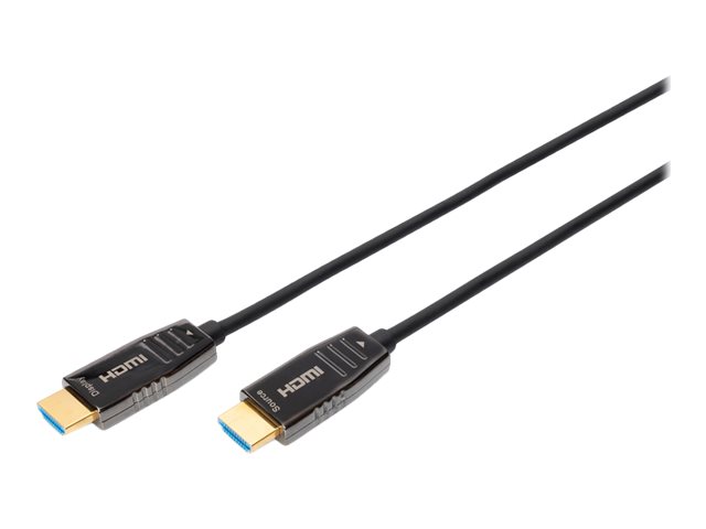 Image DIGITUS HDMI AOC Hybrid-Glasfaser Anschlusskabel Typ A M/M 20m UHD 8K60Hz CE go