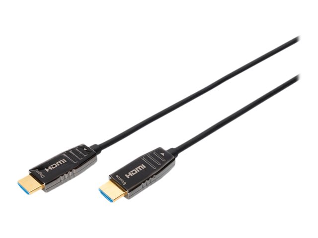 Image DIGITUS HDMI AOC Hybrid Glasfaser Anschlusskabel Typ A M/M 10m UHD 8K60Hz CE go