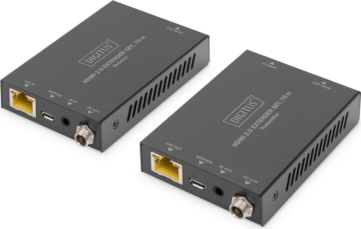 Image DIGITUS HDMI Extender Set, 4K/60Hz, 70 m, schwarz